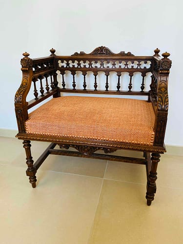 Banquette ou fauteuil de bureau Henri II